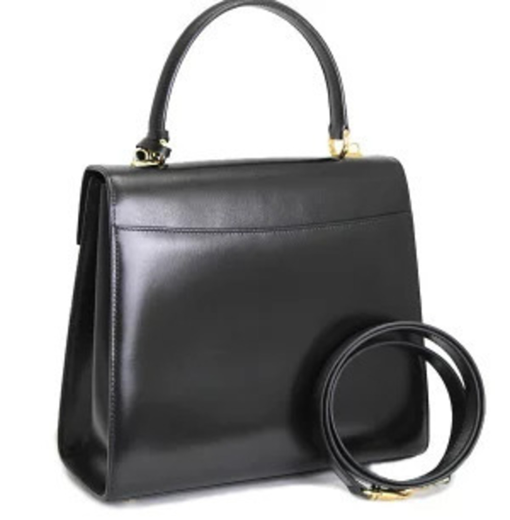Gucci Black Lady Calfskin Lock Kelly Bag